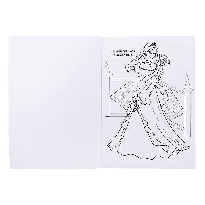 Фото к товару Книга-раскраска. Супер раскраска. Веселая кисточка. Принцессы 0+ Книга-раскраска. Супер раскраска. Веселая кисточка. Принцессы 0+