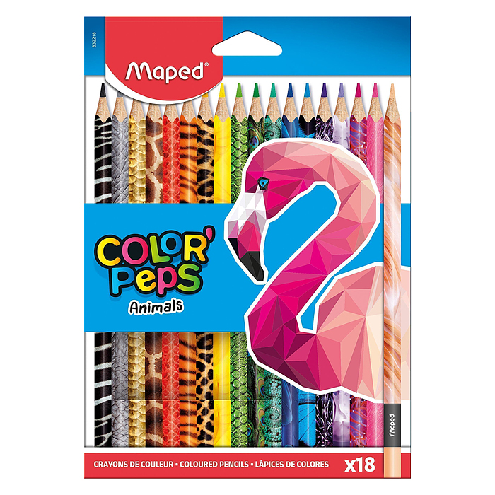 Карандаши цветные 18 цв. "Color'peps" декорированные