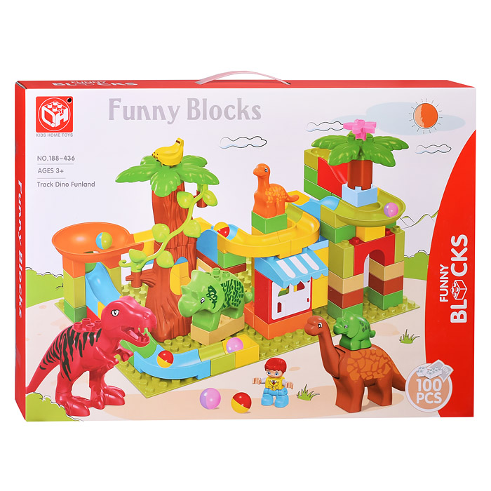 Конструктор 188-436 "Динопарк" (100 дет.) в коробке Конструктор 188-436 "Динопарк" (100 дет.) в коробке
