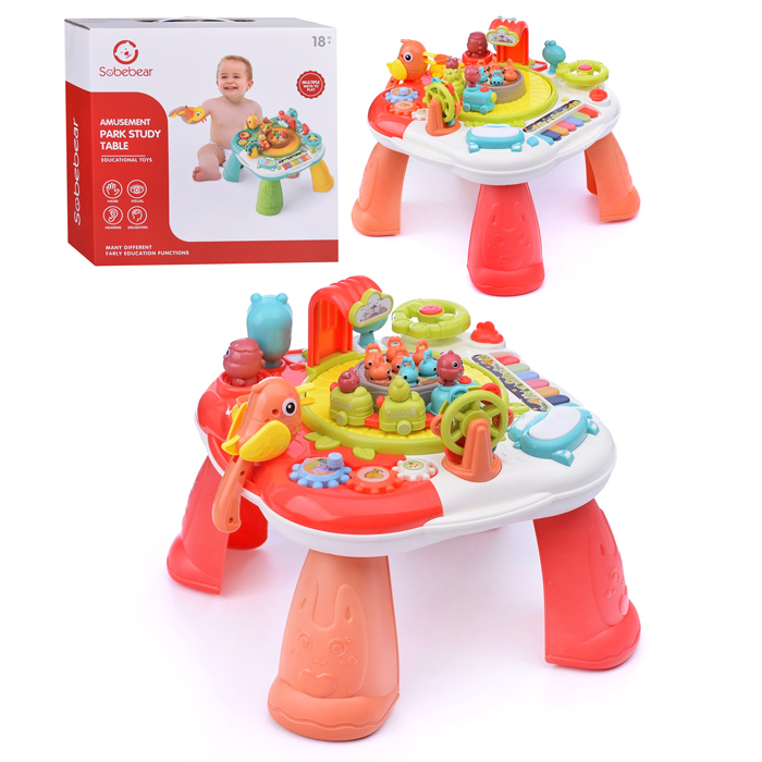 Столик развивающий YL618 "Мульти развитие" (свет, звук) в коробке
