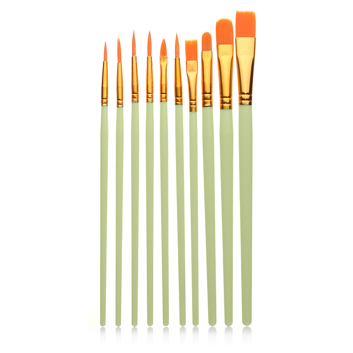 Фото к товару Набор кистей Bi01-032 Нейлон 10 шт (с 1 по 10 номер) Набор кистей Bi01-032 Нейлон 10 шт (с 1 по 10 номер)