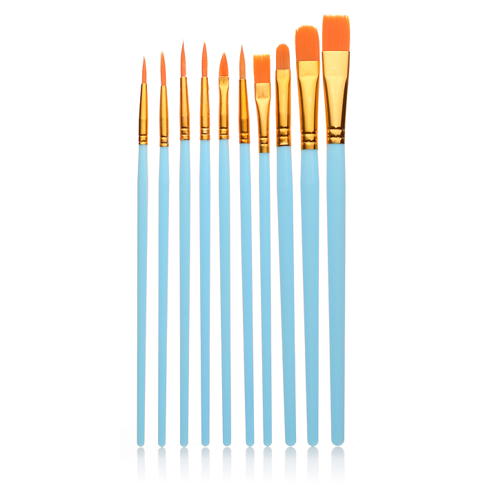 Фото к товару Набор кистей Bi01-032 Нейлон 10 шт (с 1 по 10 номер) Набор кистей Bi01-032 Нейлон 10 шт (с 1 по 10 номер)