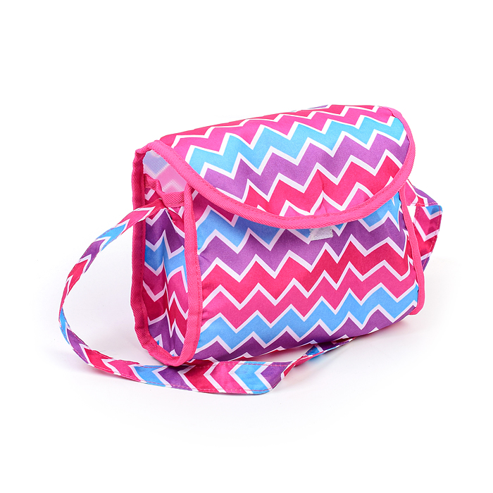 Коляска-люлька для кукол, металлическая, с люлькой для переноски, с корзиной, с сумкой, цвет розовый