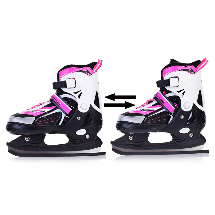 Коньки 00-3115 (размер M36) розовые, в сумке