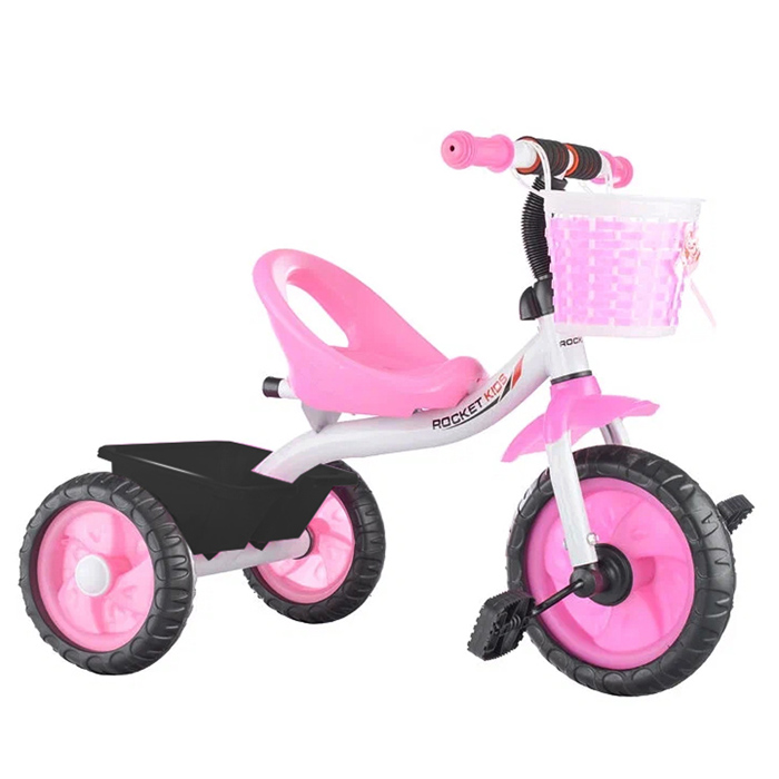 Велосипед XEL-578-1, 3-х колесный, бело-розовый Велосипед XEL-578-1, 3-х колесный, бело-розовый