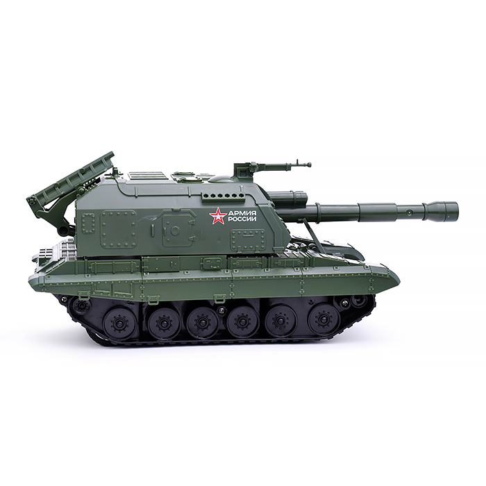 Фото к товару Машина р/у Мста-Гаубица, Армия России 22 см, свет, подвиж. дет., зеленый Машина р/у Мста-Гаубица, Армия России 22 см, свет, подвиж. дет., зеленый