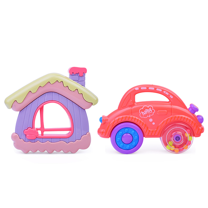 Набор погремушек 8421-10 "Домик и машинка" в пакете Набор погремушек 8421-10 "Домик и машинка" в пакете