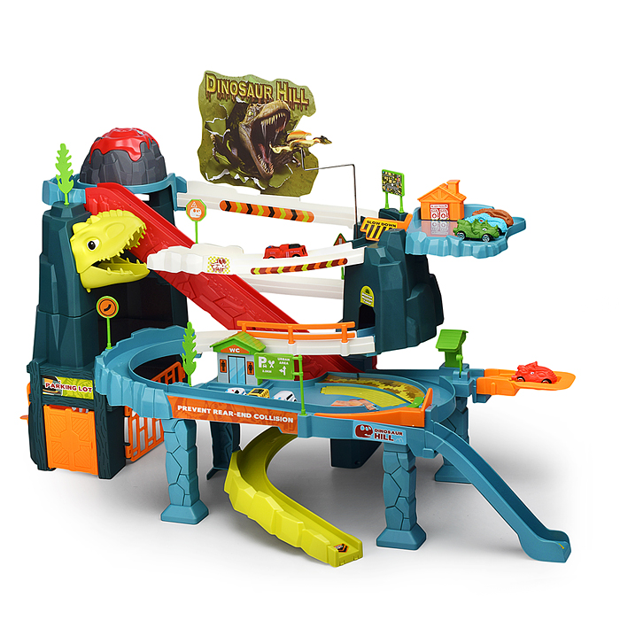 Фото к товару Паркинг-Трек 5505A "Вулканический холм с динозавром" в коробке Паркинг-Трек 5505A "Вулканический холм с динозавром" в коробке