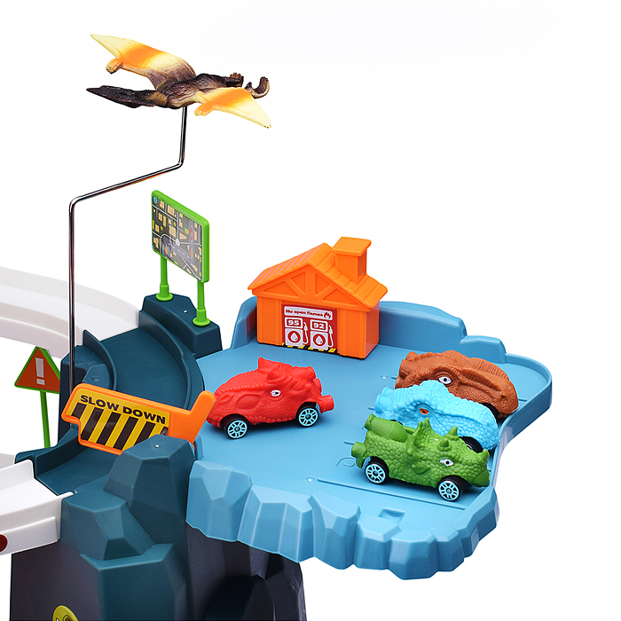 Фото к товару Паркинг-Трек 5505A "Вулканический холм с динозавром" в коробке Паркинг-Трек 5505A "Вулканический холм с динозавром" в коробке