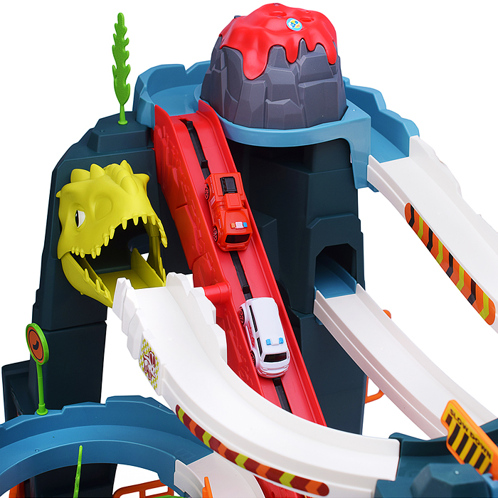Фото к товару Паркинг-Трек 5505A "Вулканический холм с динозавром" в коробке Паркинг-Трек 5505A "Вулканический холм с динозавром" в коробке