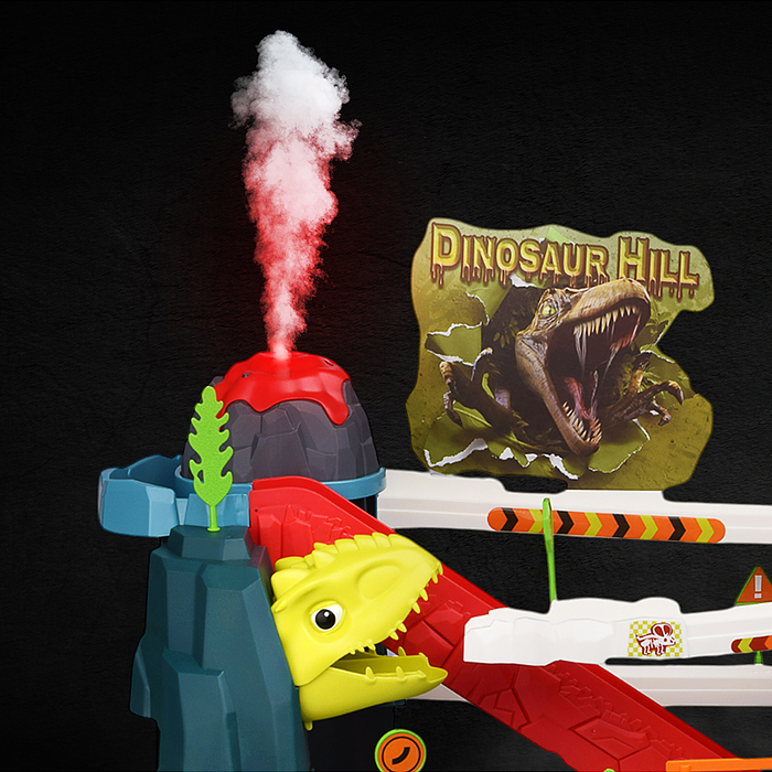 Фото к товару Паркинг-Трек 5505A "Вулканический холм с динозавром" в коробке Паркинг-Трек 5505A "Вулканический холм с динозавром" в коробке
