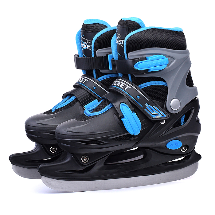 Фото к товару Коньки R0009 детские M черно-синие Коньки R0009 детские M черно-синие