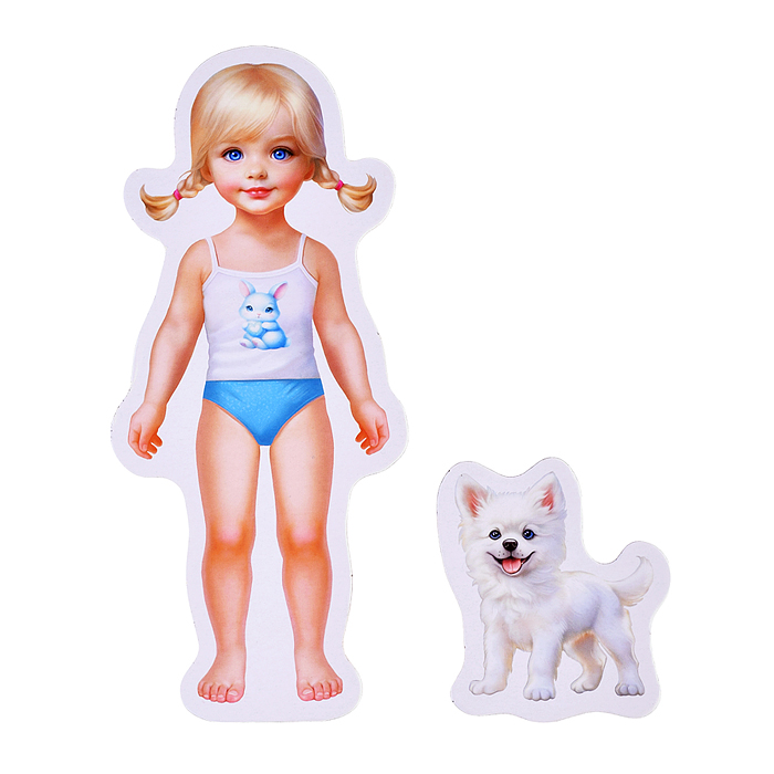 Магнитная игра "Девочка с собачкой"