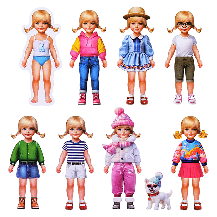 Магнитная игра "Девочка с собачкой"