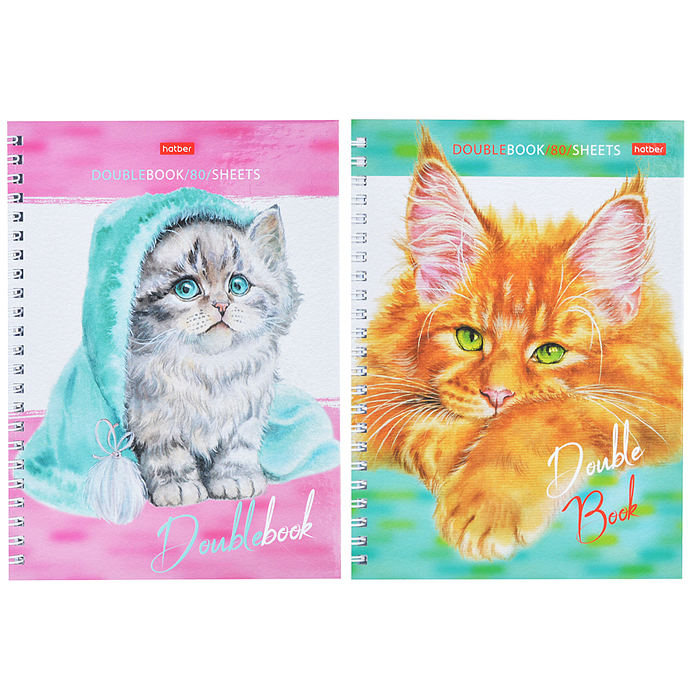 Тетрадь 80л. клетка "Эти заМУРчательные кошки" А5 на гребне