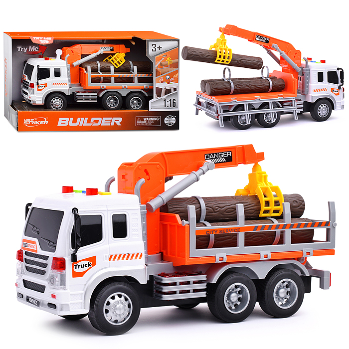 Машина WY300F "Лесовоз-1"1:16 (свет, звук) в коробке