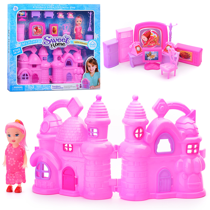 Дом для кукол 338-7 "Сказочный домик" с аксессуарами, в коробке Дом для кукол 338-7 "Сказочный домик" с аксессуарами, в коробке