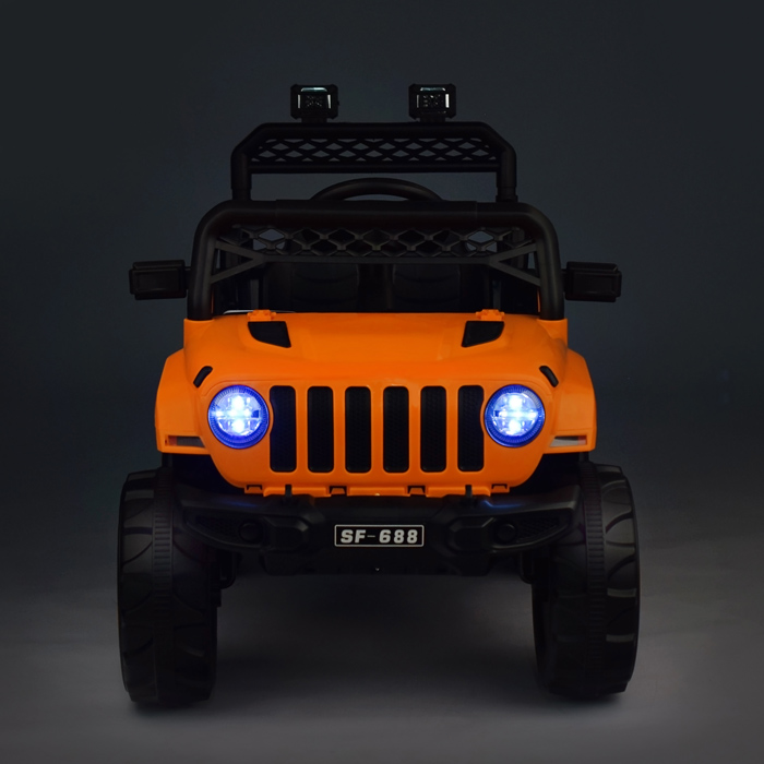 Электромобиль U023393Y "Кросс" на аккумуляторе, с р/у управлением, в коробке (оранжевый)