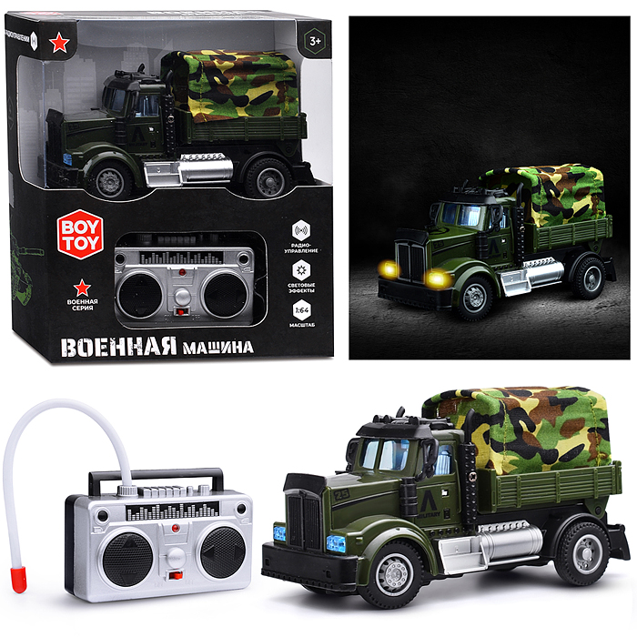 Машина BT0006-4 "Военная: Грузовик" р/у, в коробке Машина BT0006-4 "Военная: Грузовик" р/у, в коробке