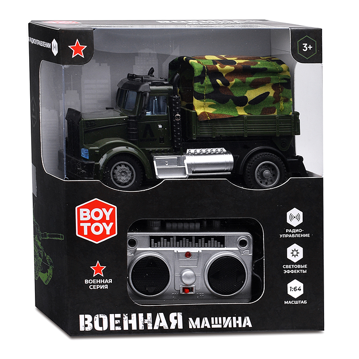 Фото к товару Машина BT0006-4 "Военная: Грузовик" р/у, в коробке Машина BT0006-4 "Военная: Грузовик" р/у, в коробке