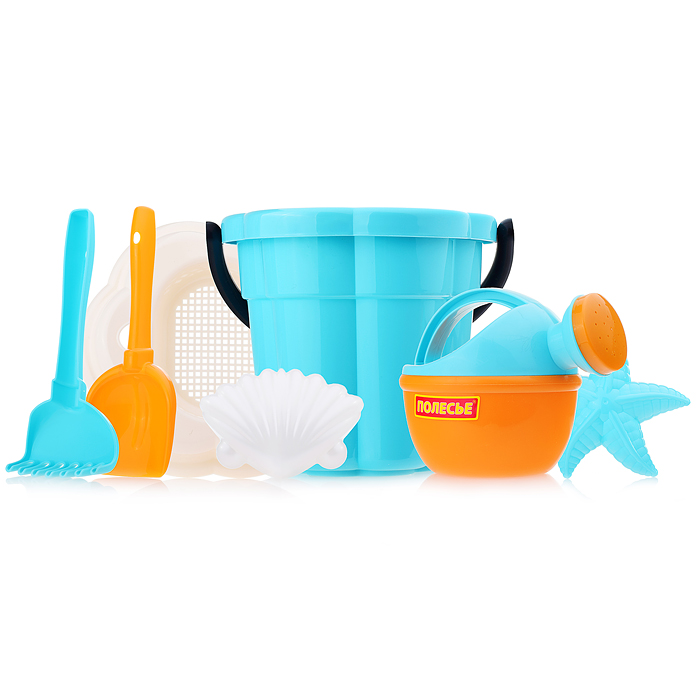 Набор №650 сафари: ведро-цветок большое, ситечко-цветок большое, лопатка №5, грабельки №5, формочки Набор №650 сафари: ведро-цветок большое, ситечко-цветок большое, лопатка №5, грабельки №5, формочки