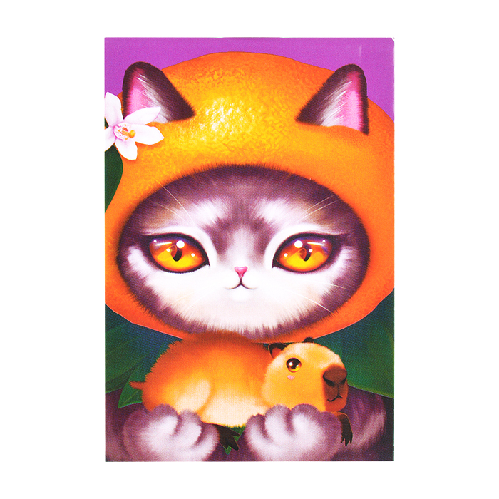 Блокнот 40л. Кот-Апельсин, формат А7, размер 65*98 мм, клетка, на скрепке, блок-офсет, це Блокнот 40л. Кот-Апельсин, формат А7, размер 65*98 мм, клетка, на скрепке, блок-офсет, це