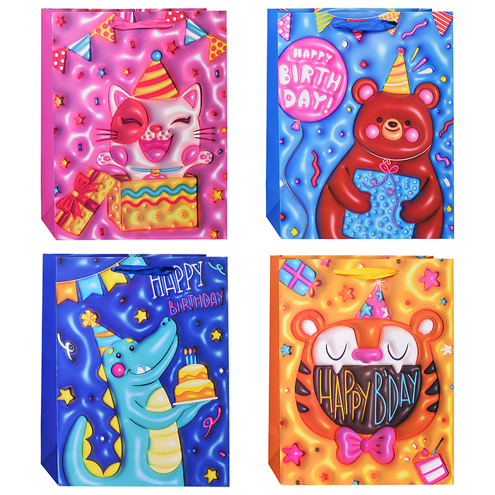 Пакет подарочный 00-6299 "Happy Birthday" 26*32*10,5 см Пакет подарочный 00-6299 "Happy Birthday" 26*32*10,5 см