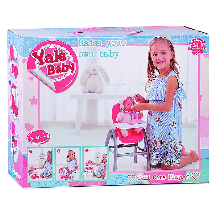 Фото к товару Стульчик для кормления для куклы YL2000E в коробке Стульчик для кормления для куклы YL2000E в коробке