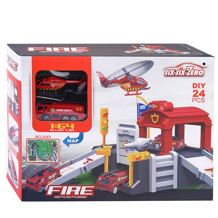 Фото к товару Парковка 660-S06 "Пожарная" в коробке Парковка 660-S06 "Пожарная" в коробке