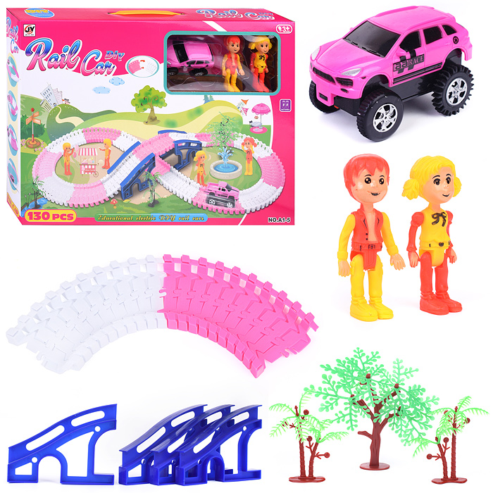 Автотрек гибкий A1-5 "Rail car" (130 дет.) в коробке Автотрек гибкий A1-5 "Rail car" (130 дет.) в коробке