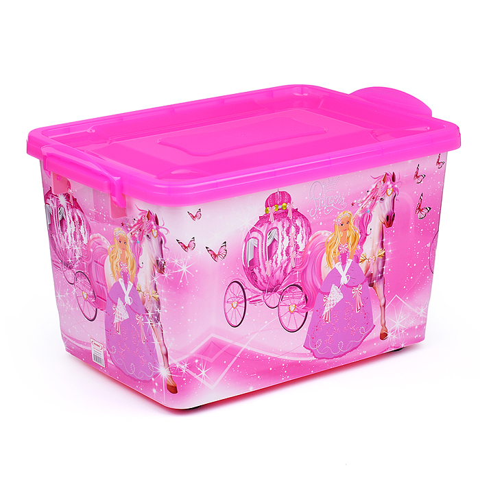 Контейнер 6 (35 л) "Золушка" розовый / сиреневый прозрачный Контейнер 6 (35 л) "Золушка" розовый / сиреневый прозрачный