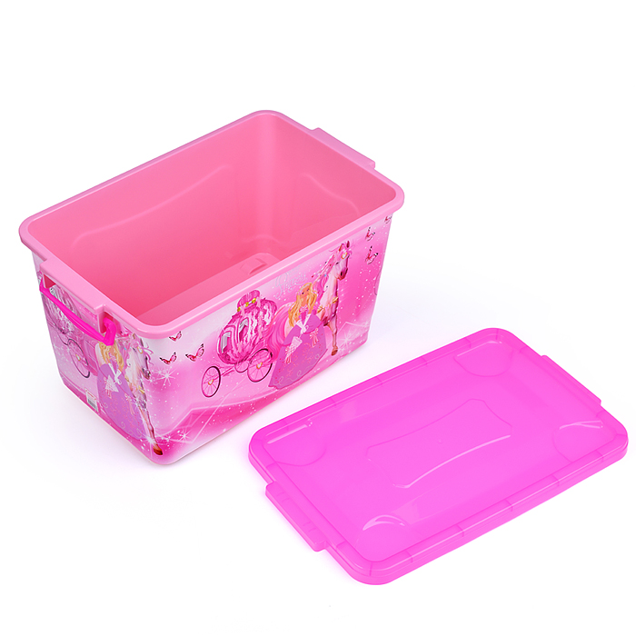 Фото к товару Контейнер 6 (35 л) "Золушка" розовый / сиреневый прозрачный Контейнер 6 (35 л) "Золушка" розовый / сиреневый прозрачный