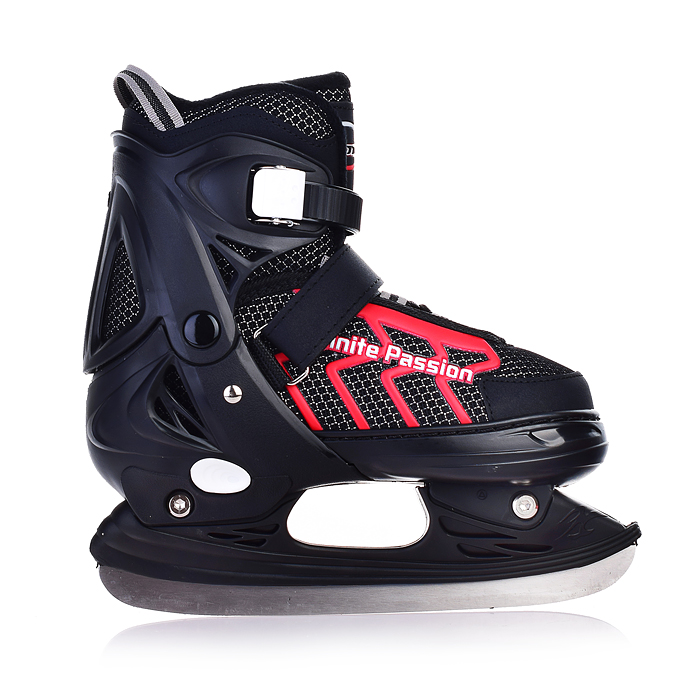 Фото к товару Коньки 00-3101 (размер М35-38) черные-красные, в сумке Коньки 00-3101 (размер М35-38) черные-красные, в сумке