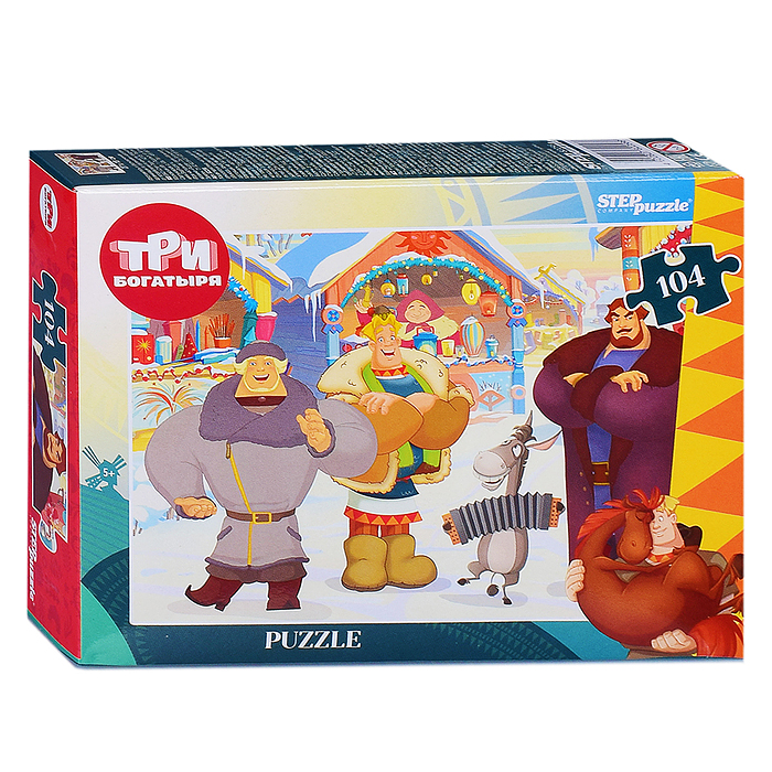 Пазлы 104 "Три богатыря и Пуп Земли" (Мельница) Пазлы 104 "Три богатыря и Пуп Земли" (Мельница)