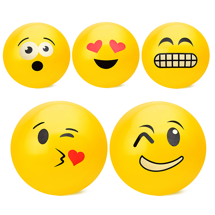 Мяч надувной PVC 00-3953 "Смайлик" 22,5 см., 60 гр. (цвет микс) Мяч надувной PVC 00-3953 "Смайлик" 22,5 см., 60 гр. (цвет микс)