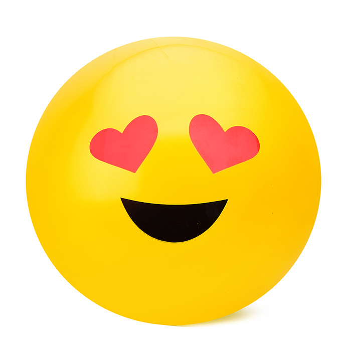Мяч надувной PVC 00-3953 "Смайлик" 22,5 см., 60 гр. (цвет микс)