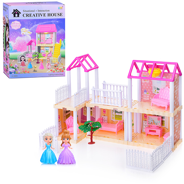 Дом для кукол 666-5P-6 "Вилла мечты" на батарейках, в коробке Дом для кукол 666-5P-6 "Вилла мечты" на батарейках, в коробке