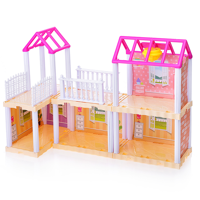 Фото к товару Дом для кукол 666-5P-6 "Вилла мечты" на батарейках, в коробке Дом для кукол 666-5P-6 "Вилла мечты" на батарейках, в коробке