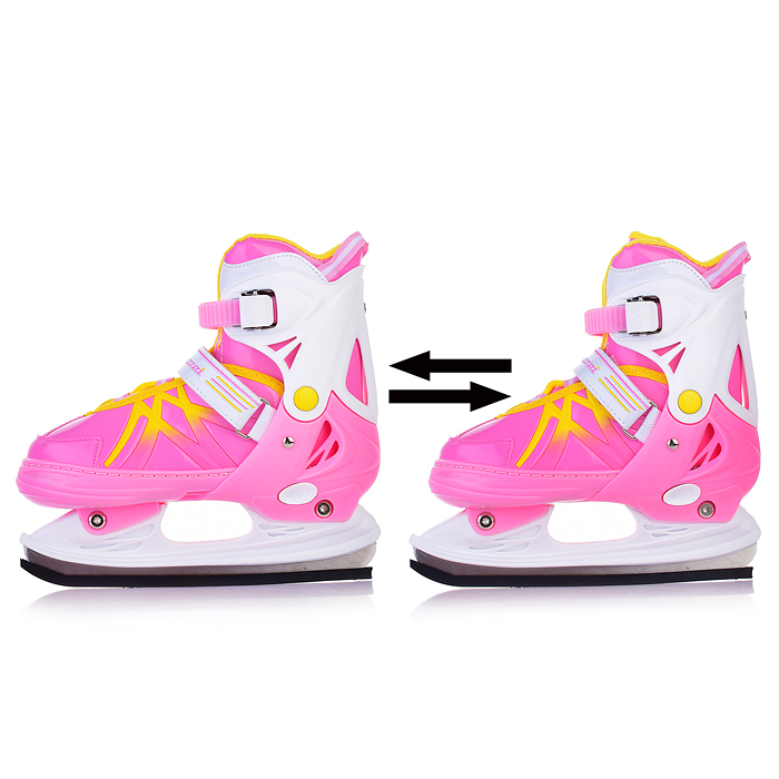 Фото к товару Коньки 00-3110 (размер M35-38) розовые, в сумке Коньки 00-3110 (размер M35-38) розовые, в сумке