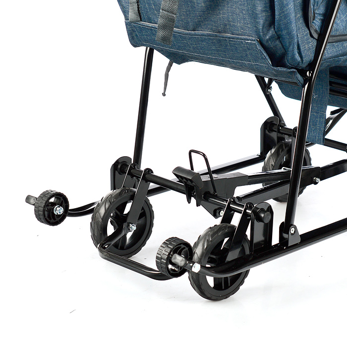 Фото к товару Санки-коляска Снежинка универсал-1 (лен серо-зеленый) Санки-коляска Снежинка универсал-1 (лен серо-зеленый)