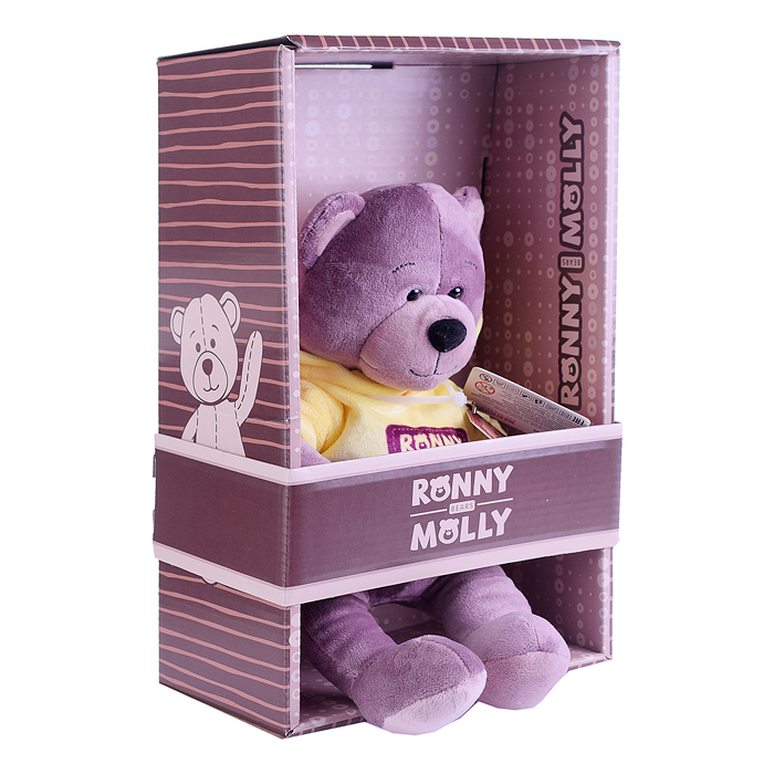 Мишка Ронни в Толстовке с Логотипом, 21 см