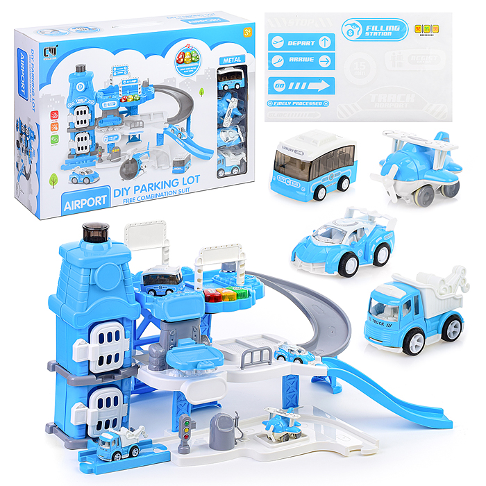 Парковка CLM-997 "Транспорт" голубая, в коробке Парковка CLM-997 "Транспорт" голубая, в коробке