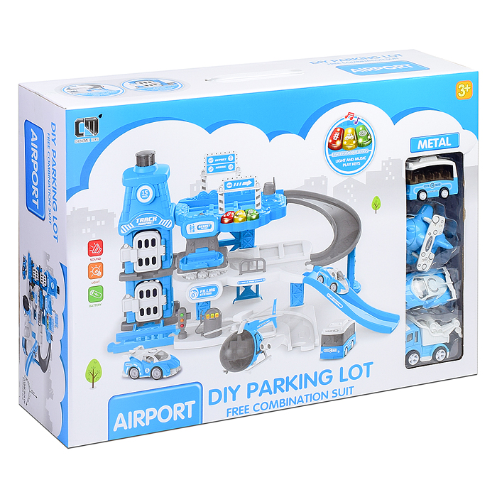 Фото к товару Парковка CLM-997 "Транспорт" голубая, в коробке Парковка CLM-997 "Транспорт" голубая, в коробке