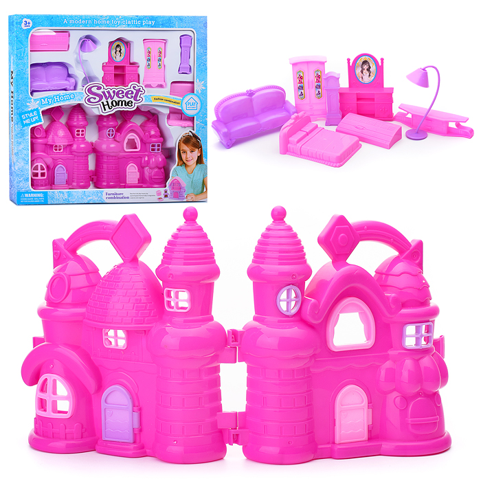 Дом для кукол 338A-22 "Милый дом" с мебелью, в коробке Дом для кукол 338A-22 "Милый дом" с мебелью, в коробке