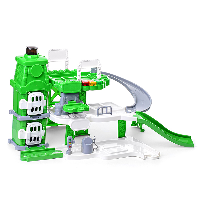 Парковка CLM-996 "Военная техника" зеленая, в коробке