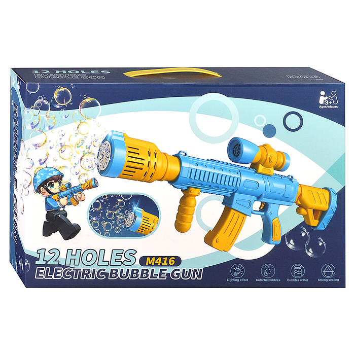 Фото к товару Пушка P086 "Разрушитель" для мыльных пузырей, в коробке Пушка P086 "Разрушитель" для мыльных пузырей, в коробке