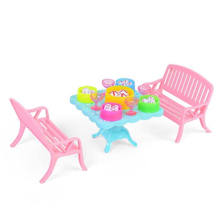 Фото к товару Набор мебели 77-68 "Пикник-1" (13 предметов) под колпаком Набор мебели 77-68 "Пикник-1" (13 предметов) под колпаком