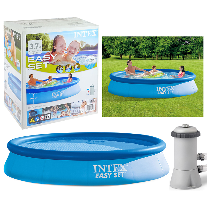 Бассейн надувной Easy Set, 366 х 76 см, 28132GN INTEX (нарушена упаковка, нет насоса)