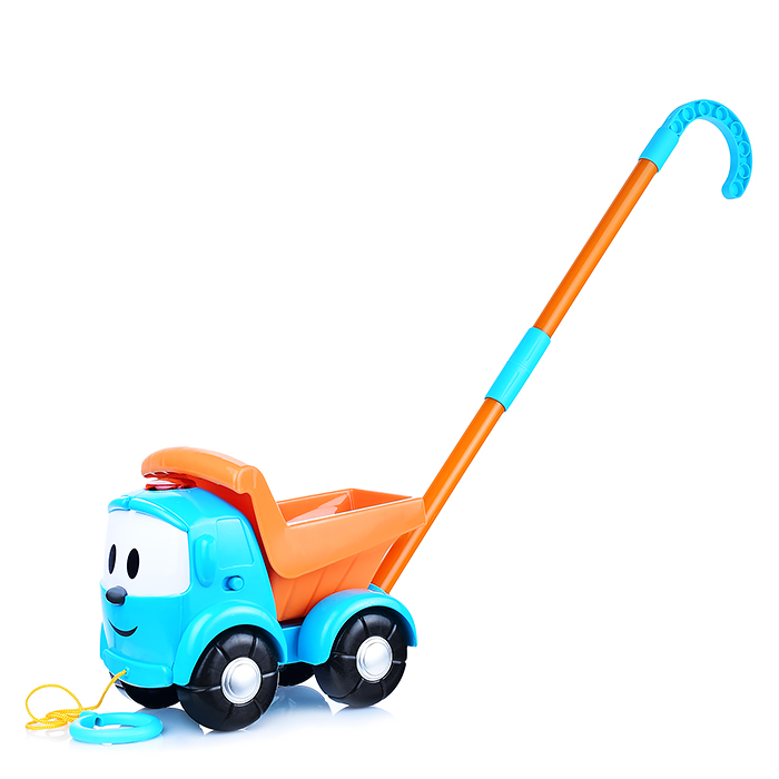 Фото к товару Каталка с палкой "Грузовичок Лева" (15 песен и звуков. свет. бат.) в коробке Каталка с палкой "Грузовичок Лева" (15 песен и звуков. свет. бат.) в коробке