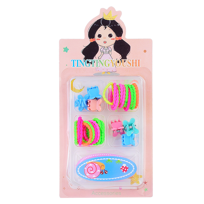 Набор заколок и резинок 00-3247 для волос "Радуга цвета"